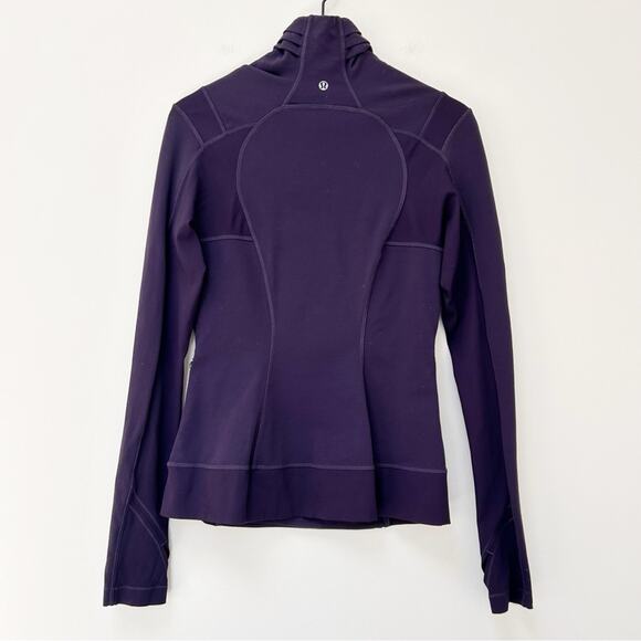 Lululemon Bhakti Yoga Zip Up Jacket in Black Grape Purple Violet size 8 - Picture 7 of 12